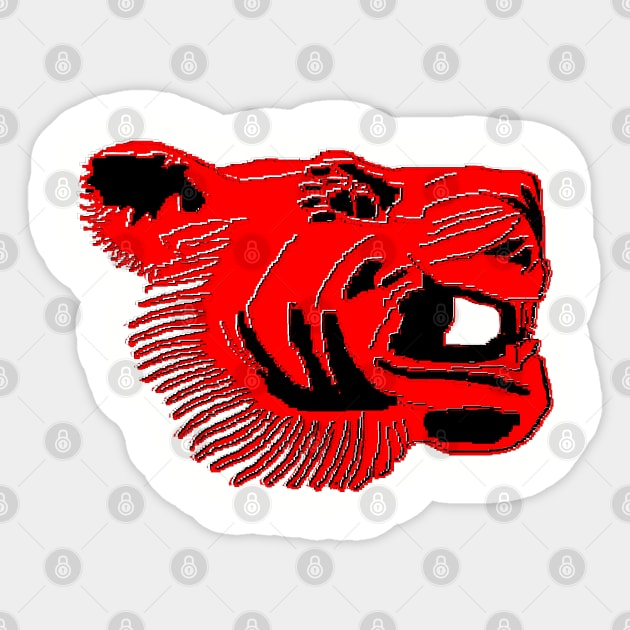 Chinese Tiger Head pixel art Sticker by 4rpixs